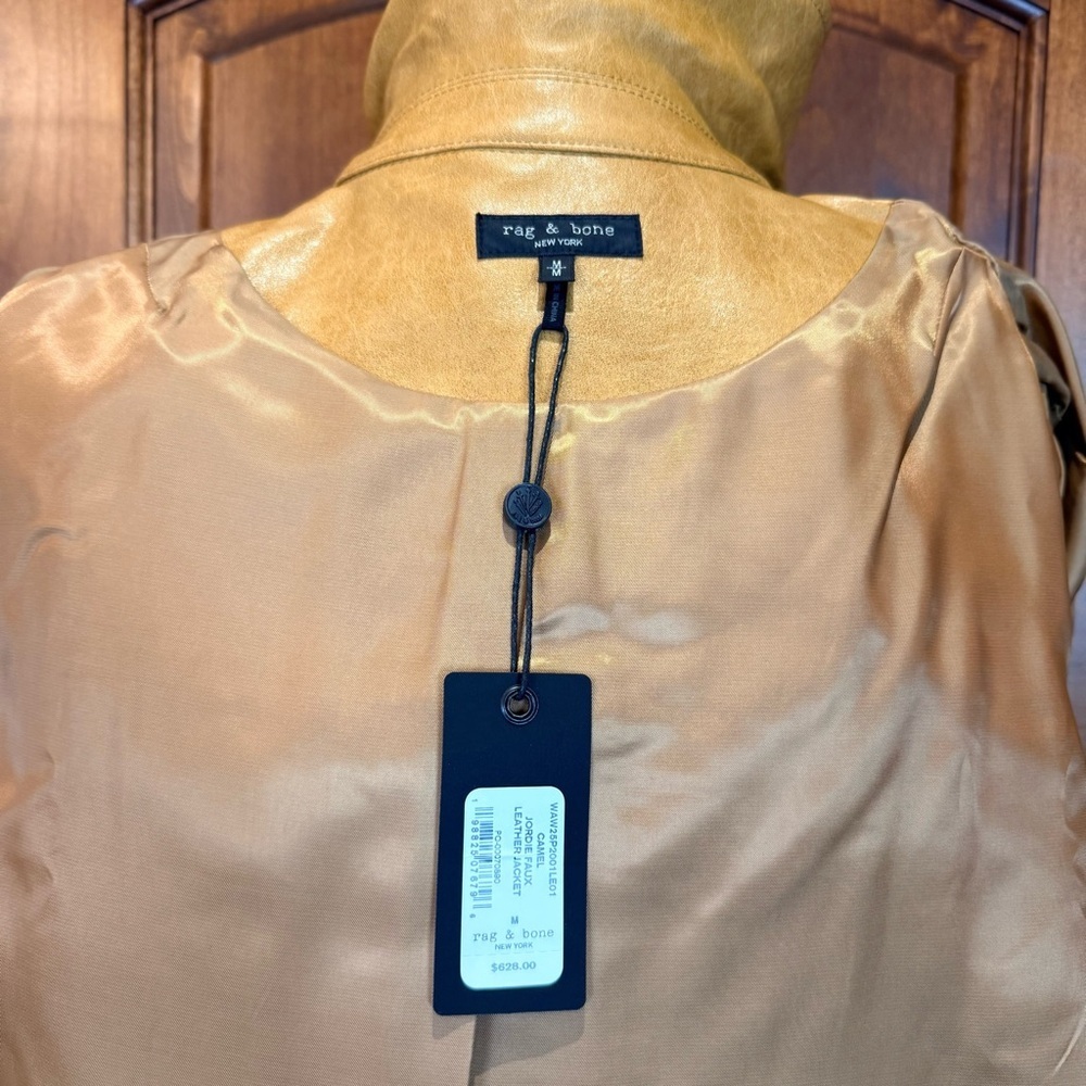 💋Anthropologie rag & bone Jodie faux Leather Jacket - Picture 9 of 12